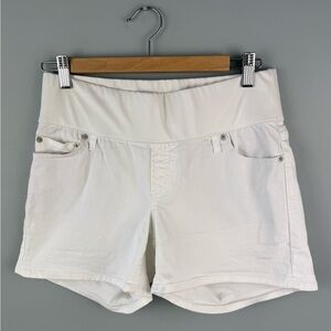 GAP Maternity High Waist White Summer Shorts